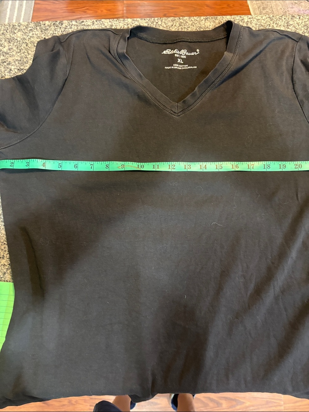 Eddie Bauer Black V-Neck Short Sleeve Tee - Women's